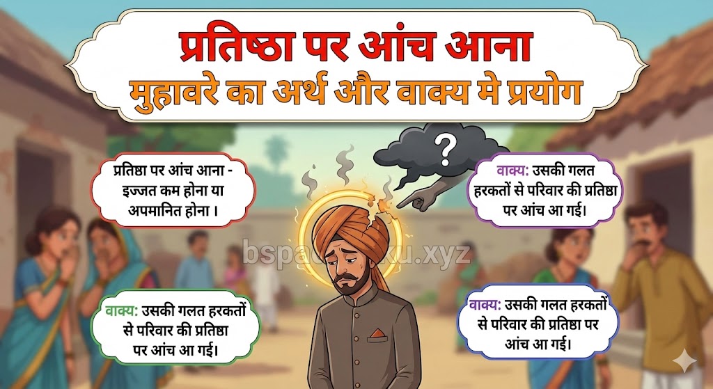 प्रतिष्ठा पर आंच आना  मुहावरे का अर्थ क्या होता है