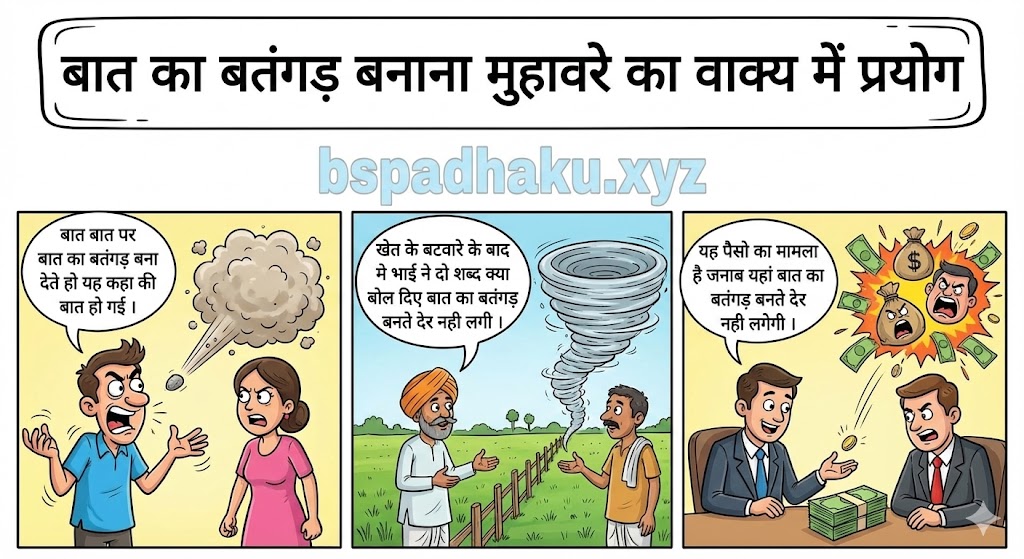 बात का बतंगड़ बनाना मुहावरे का वाक्य में प्रयोग  baat ka batangad banana muhavare ka vakya me prayog