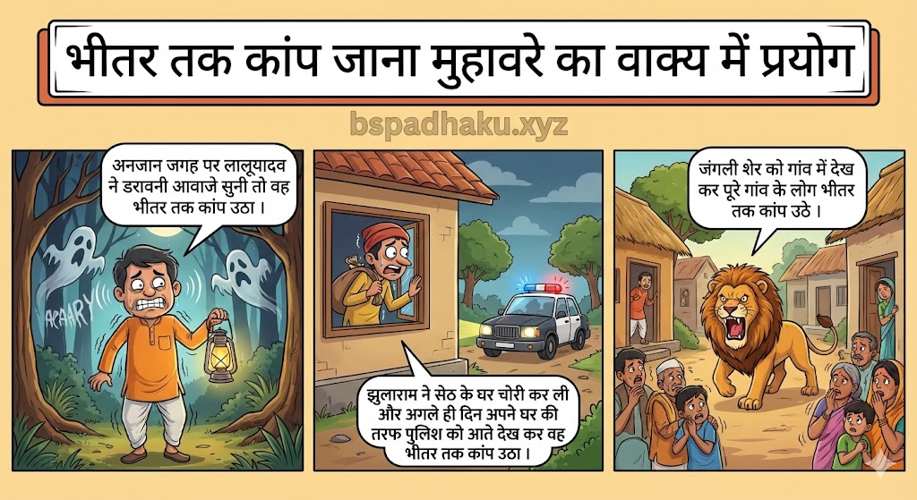 भीतर तक कांप जाना मुहावरे का वाक्य में प्रयोग