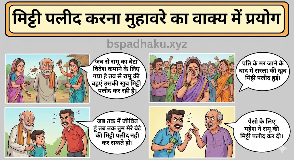 मिट्टी पलीद करना मुहावरे का वाक्य में प्रयोग mitti palid karna muhavare ka vakya me prayog