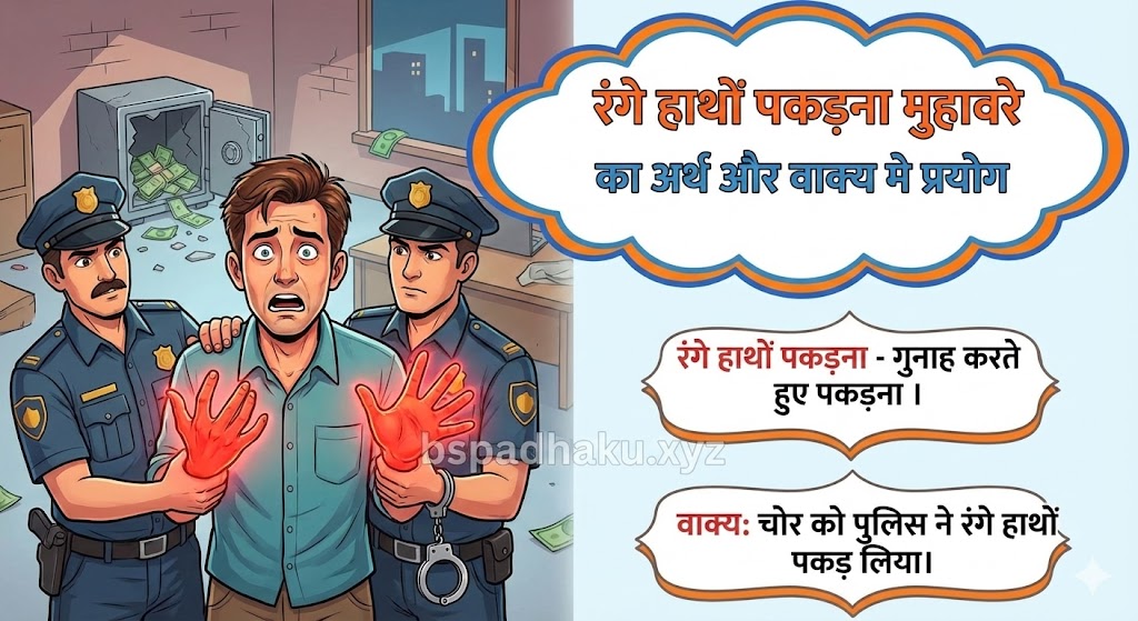 रंगे हाथों पकड़ना मुहावरे का अर्थ क्या होता है