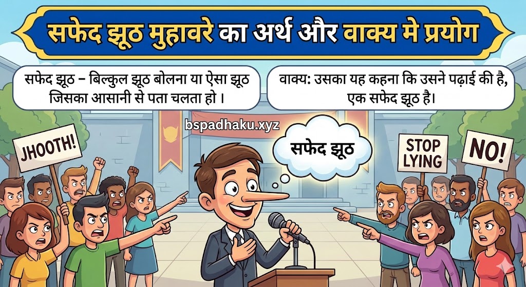 सफेद झूठ  मुहावरे का अर्थ क्या होता है