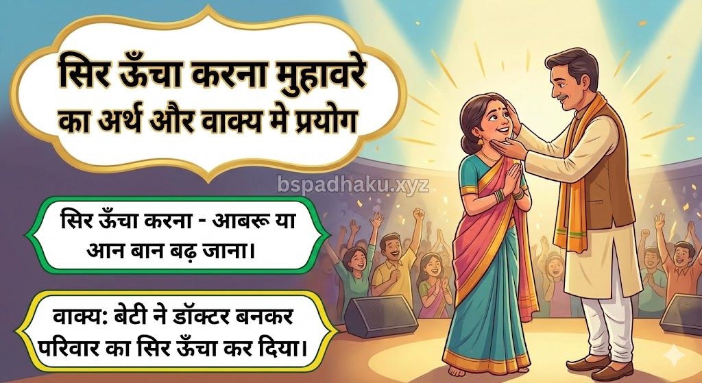 सिर ऊँचा करना मुहावरे का अर्थ क्या होता है