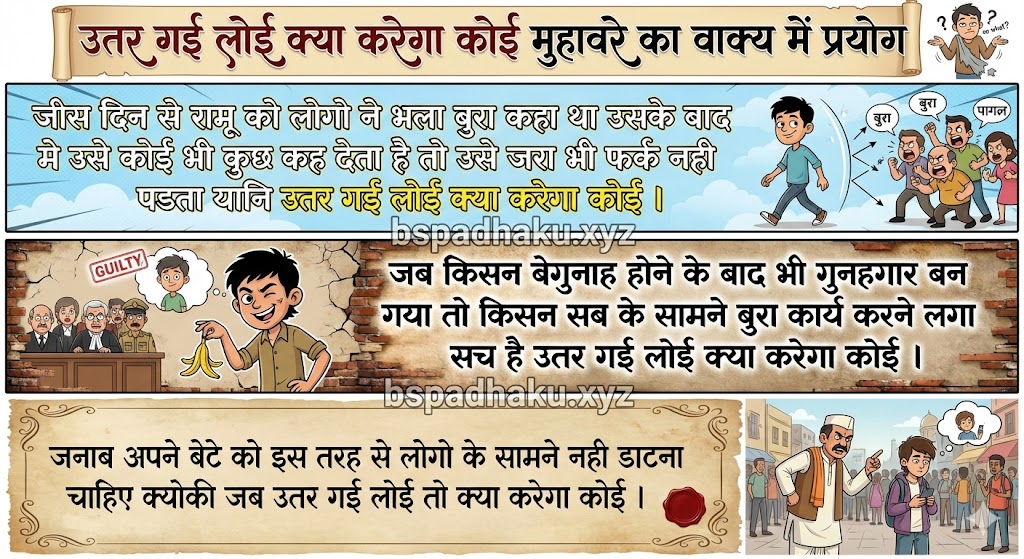 ‌‌‌उतर गई लोई क्या करेगा कोई मुहावरे का वाक्य में प्रयोग utar gai loi kya karega koi muhavare ka vakya me prayog