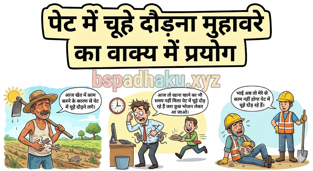 ‌‌‌पेट मे चूहे दौड़ना मुहावरे का वाक्य में प्रयोग  pet me chuhe daudna muhavare ka vakya me prayog