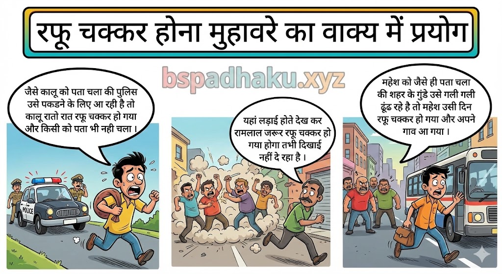 ‌‌‌रफू चक्कर होना मुहावरे का वाक्य में प्रयोग rafoo chakkar hona muhavare ka vakya me prayog