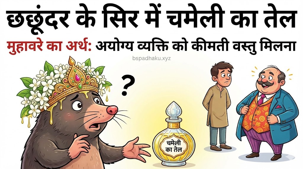 छछूंदर के सिर में चमेली का तेल मुहावरे का मतलब और वाक्य मे प्रयोग