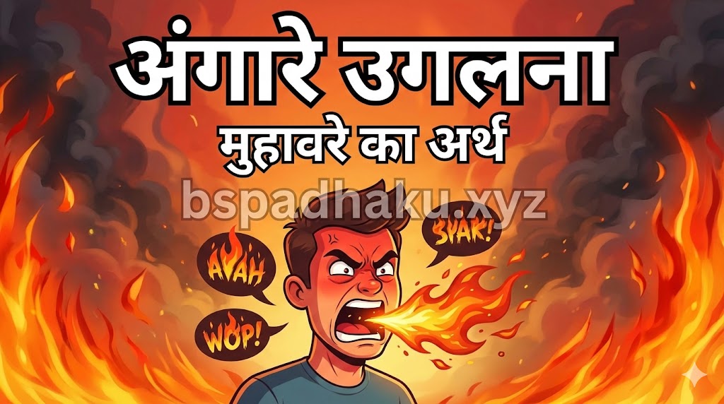 अंगारे उगलना मुहावरे का मतलब और वाक्य मे प्रयोग