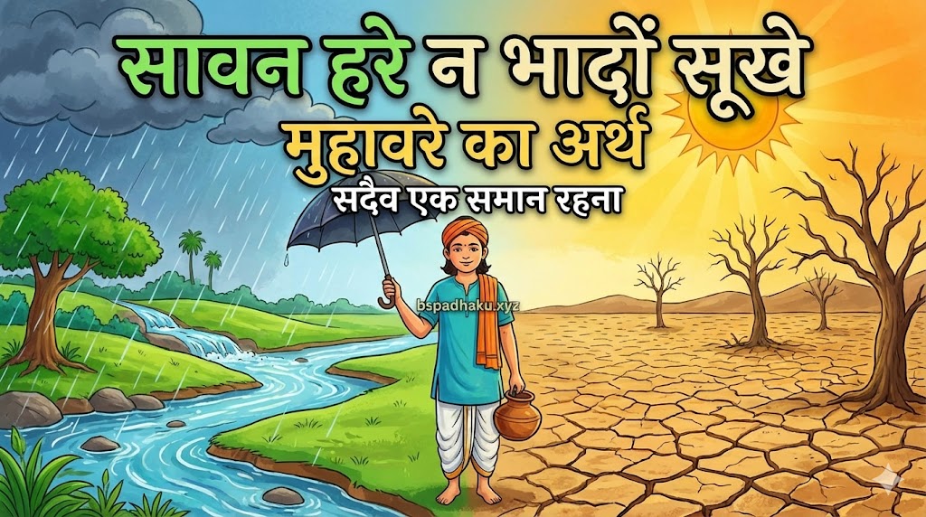 आइए समझाते है, सावन हरे न भादों सूखे का मतलब और वाक्य मे प्रयोग