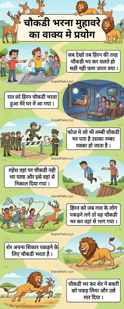 चौकड़ी भरना का मतलब और वाक्य व कहानी