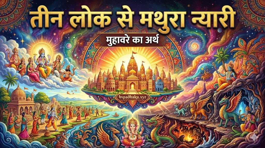 तीन लोक से मथुरा न्यारी मुहावरे का अर्थ