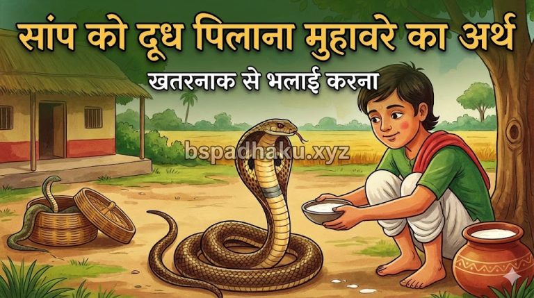यहां समझे, सांप को दूध पिलाना मुहावरे का अर्थ व वाक्य और कहानी