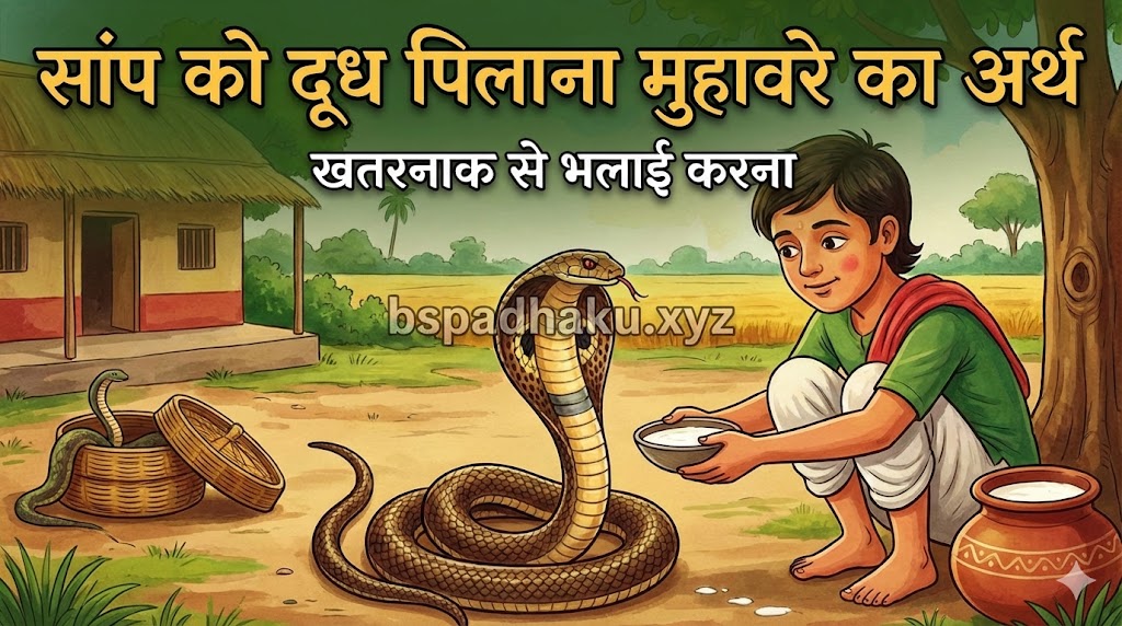 यहां समझे, सांप को दूध पिलाना मुहावरे का अर्थ व वाक्य और कहानी
