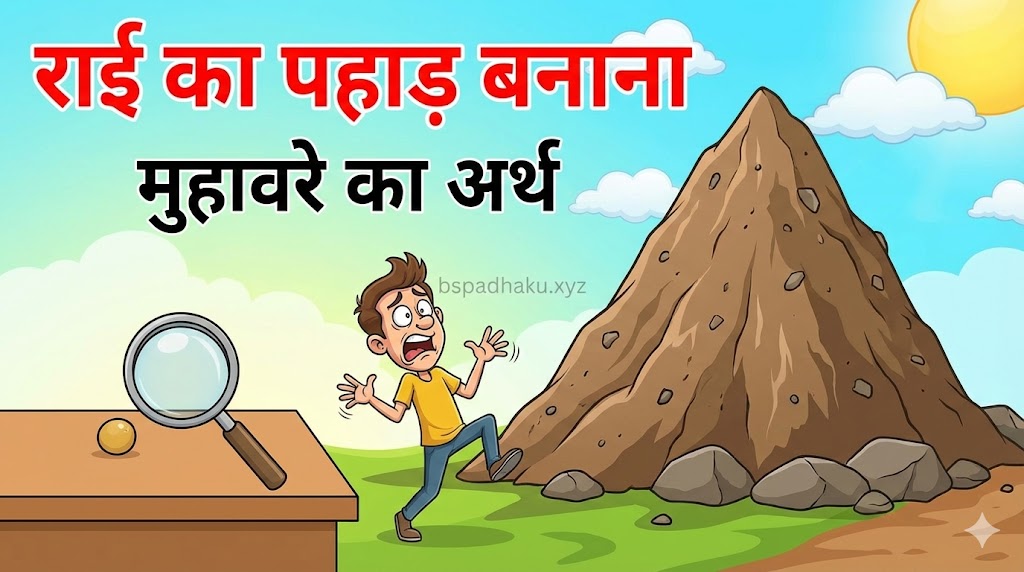 राई का पहाड़ बनाना मुहावरे का अर्थ और वाक्य मे प्रयोग