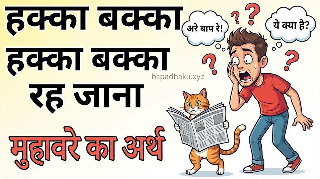 हक्का-बक्का रह जाना मुहावरे का अर्थ और वाक्य मे प्रयोग