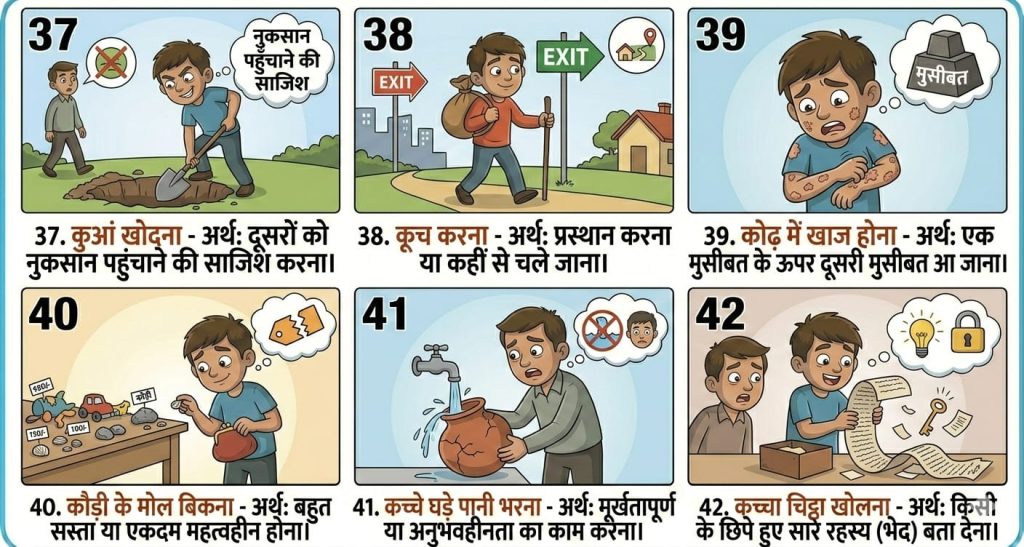 क से शुरु होने वाले मुहावरे list-2