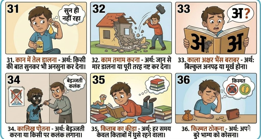 क से शुरु होने वाले मुहावरे list-2