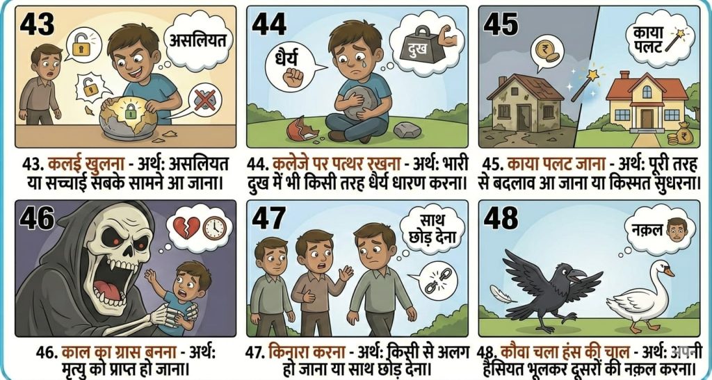 क से शुरु होने वाले मुहावरे list-2