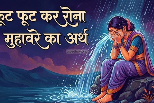 फूट फूट कर रोना मुहावरे का मतलब, वाक्य व कहानी